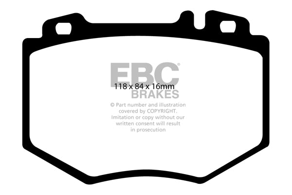 EBC Mercedes W200 C215 Yellowstuff Street and Track Front Brake Pads (CL600 & S600) - Brembo Caliper