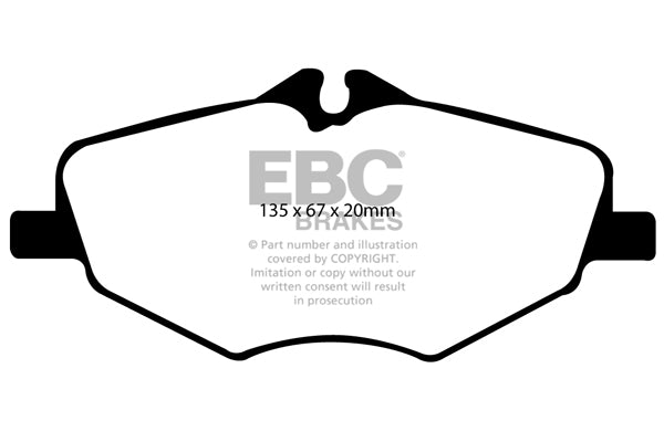 EBC Mercedes-Benz W/T211 Yellowstuff Street and Track Front Brake Pads - Bosch Caliper (Inc. E200, E220, E230 & E240)