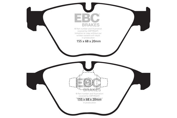 EBC BMW E90 E91 E84 E89 Yellowstuff Street and Track Front Brake Pads - ATE Caliper (Inc. 318i, 320i, X1 & Z4)
