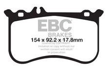 Load image into Gallery viewer, EBC Mercedes C216 C218 W/S212 W221 Yellowstuff Street and Track Front Brake Pads - Brembo Caliper (Inc. CL500, CLS500, E500 &amp; S500)