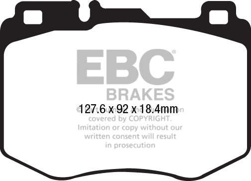 EBC Mercedes-Benz W/S/C205 C257 W/S213 A/C238 Yellowstuff Street and Track Front Brake Pads - Brembo Caliper (Inc. C400, E300, CLS350 & GLC350)