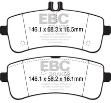 Load image into Gallery viewer, EBC Mercedes-Benz W/S/C/A205 Yellowstuff Street and Track Rear Brake Pads - TRW Caliper (C63 AMG &amp; C63 S AMG)