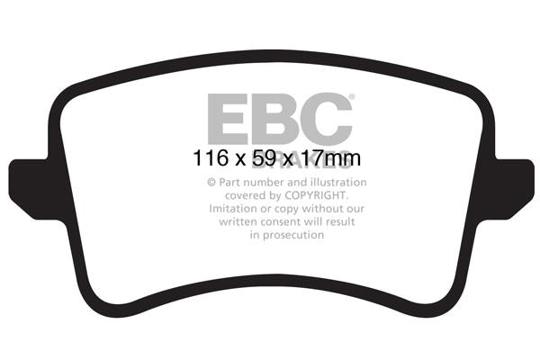 EBC Audi B8 Orangestuff Race Rear Brake Pads - TRW Caliper (Inc. S5, S4, A4 & A5)