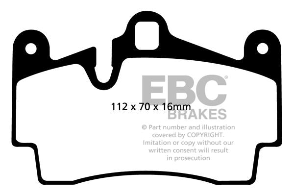 EBC Audi Porsche VW Bluestuff NDX Trackday Rear Brake Pads - Brembo Caliper (Inc. 4L Q7, 9PA Cayenne & Touareg)