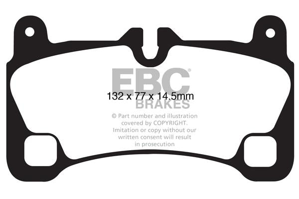 EBC Audi Porsche Volkswagen Bluestuff NDX Trackday Rear Brake Pads - Brembo Caliper (4L Q7, 9PA Cayenne & Touareg)