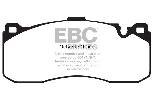 EBC BMW E82 E88 135i Redstuff Sport Front Brake Pads - Brembo Caliper