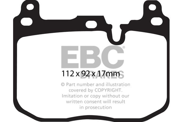 EBC BMW F20 F22 F30 F32 Bluestuff NDX Trackday Front Brake Pads - Brembo Caliper (Inc. M135, M240i, 335i & 440i)