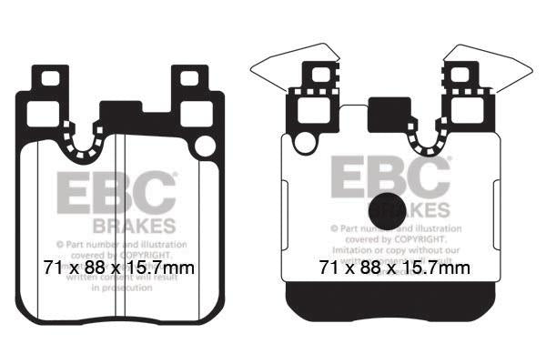 EBC BMW F20 F22 F30 F32 Bluestuff NDX Trackday Rear Brake Pads - Brembo Caliper (Inc. M135, M240i, 335i & 440i)