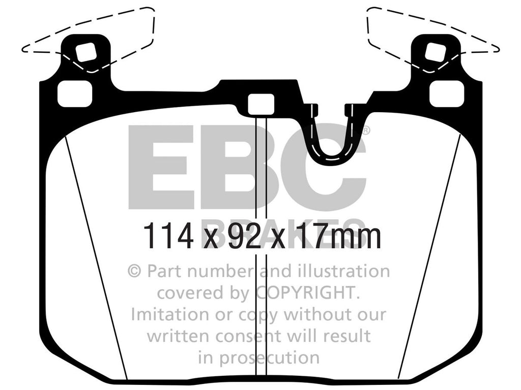 EBC BMW F80 F82 F87 Bluestuff NDX Trackday Front Brake Pads - Brembo Caliper (Inc. M2, M2 Competition, M3 & M4)