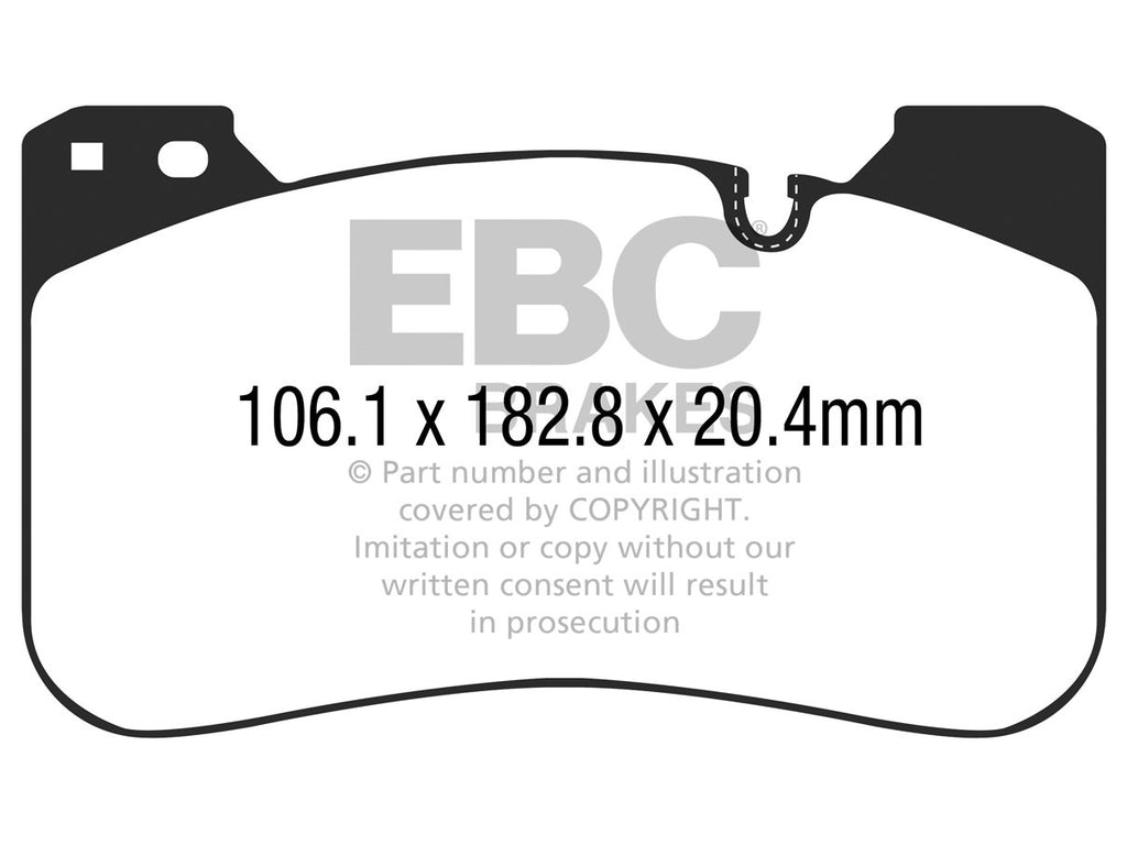 EBC BMW F90 M5 Bluestuff NDX Trackday Front Brake Pads - Brembo Caliper