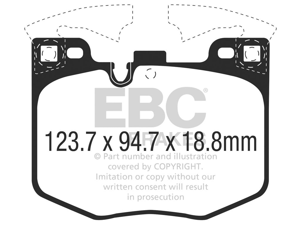 EBC BMW G11 G20 G30 G32 Redstuff Sport Front Brake Pads - Brembo Calliper (Inc. M340i, M550i, 640i & 740i)