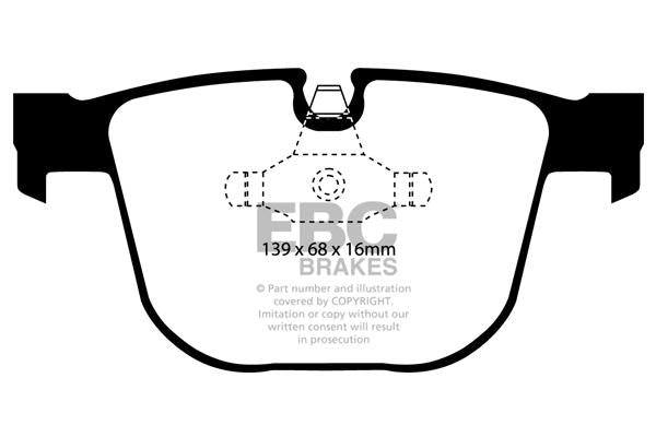 EBC BMW Rolls Royce Bluestuff NDX Trackday Rear Brake Pads - ATE Caliper (Inc. E61 550i, E63 650i, E65 750i & E93 M3)