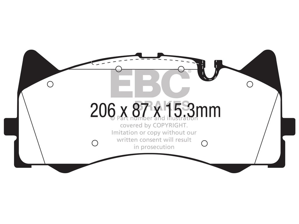 EBC Mercedes-Benz W/S/C/A205 C63 AMG Bluestuff NDX Trackday Front Brake Pads