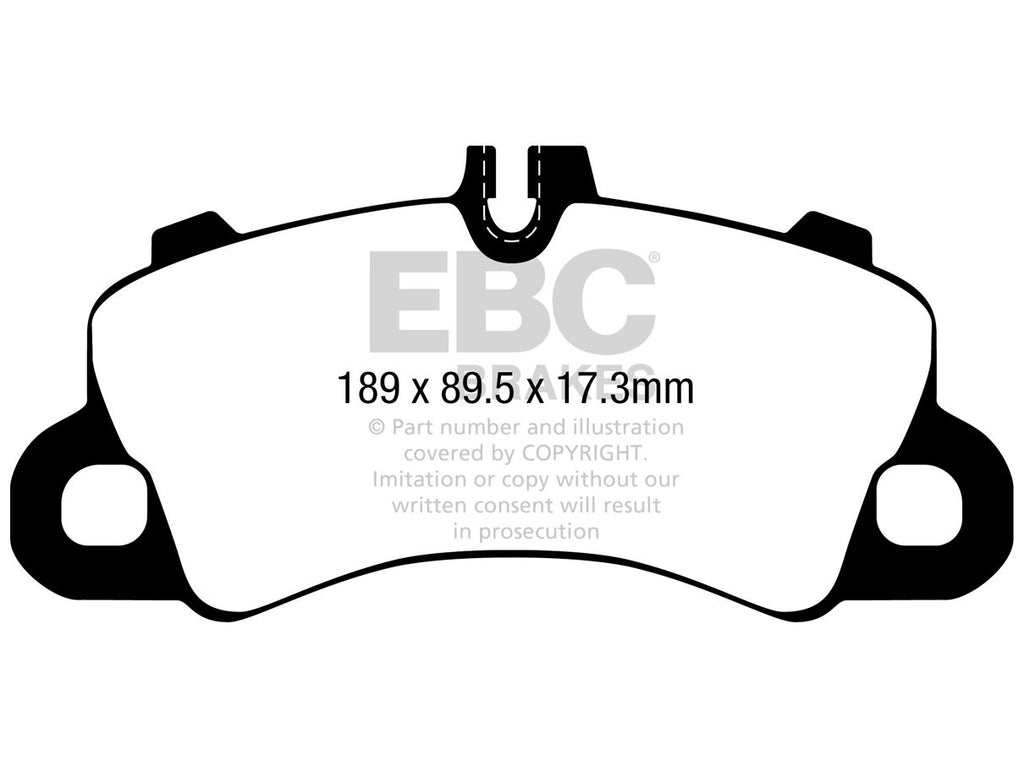 EBC Porsche E3 Cayenne Bluestuff NDX Trackday Brake Pads - Brembo Caliper