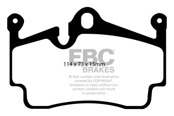 EBC Porsche 987 981 718 Bluestuff NDX Trackday Rear Brake Pads - Brembo Caliper (Inc. Boxster S,  Boxster GTS, Cayman R &  Cayman GTS)