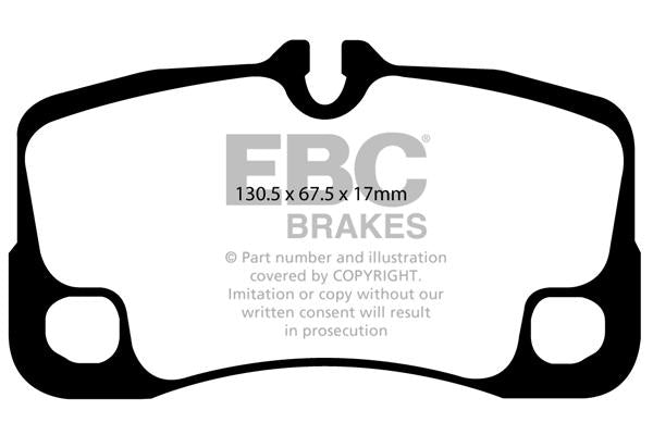 EBC Porsche 997 Bluestuff NDX Trackday Rear Brake Pads - Brembo Caliper (Inc. 911 Carrera 4, 911 GT3,  Carrera 4 Targa &  911 Turbo S)