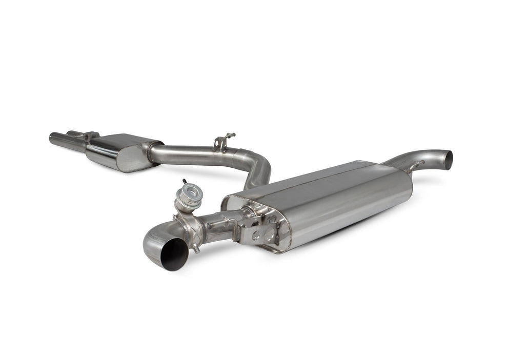 Audi TT RS MK2 Resonated cat-back system with valve SAU077 Scorpion Exhaust
