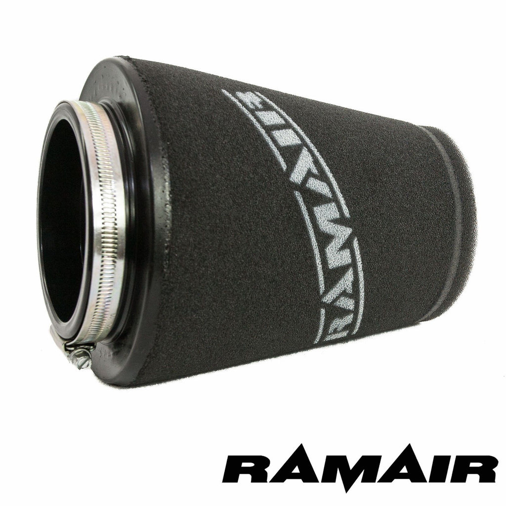 Ramair 90mm ID Neck - Polymer Base Neck Cone Air Filter - Dark Road Performance - RAMAIR