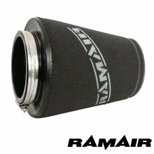 Load image into Gallery viewer, Ramair 100mm ID Neck - Polymer Base Neck Cone Air Filter - Dark Road Performance - RAMAIR