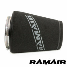Load image into Gallery viewer, Ramair 100mm ID Neck - Polymer Base Neck Cone Air Filter - Dark Road Performance - RAMAIR
