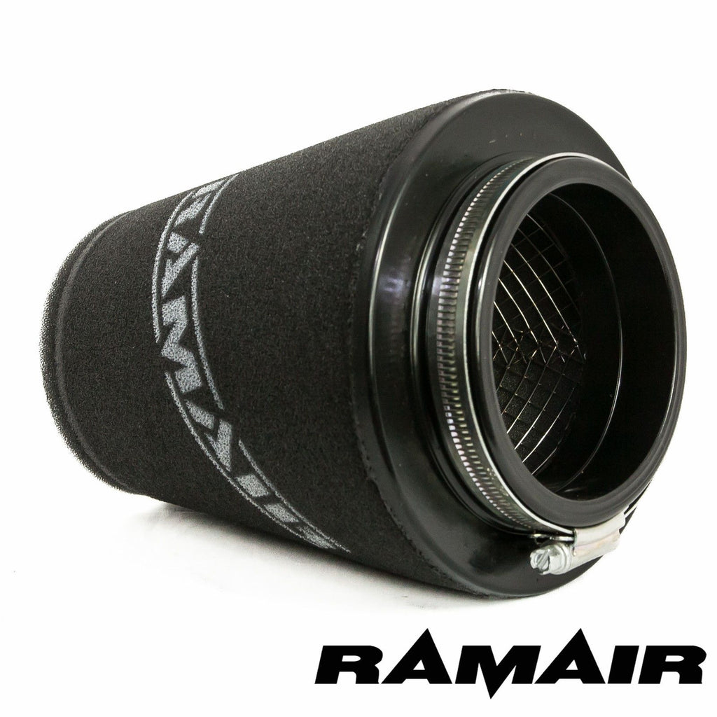 Ramair 90mm ID Neck - Polymer Base Neck Cone Air Filter - Dark Road Performance - RAMAIR