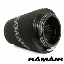 Load image into Gallery viewer, Ramair 70mm ID Neck - Polymer Base Neck Cone Air Filter - Dark Road Performance - RAMAIR