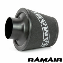 Load image into Gallery viewer, Ramair 100mm ID Neck - Large Aluminium Induction Cone Air Filter - Dark Road Performance - RAMAIR