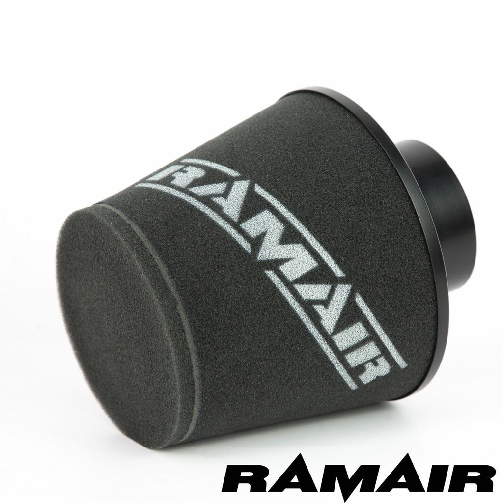 Ramair 100mm ID Neck - Large Aluminium Induction Cone Air Filter - Dark Road Performance - RAMAIR